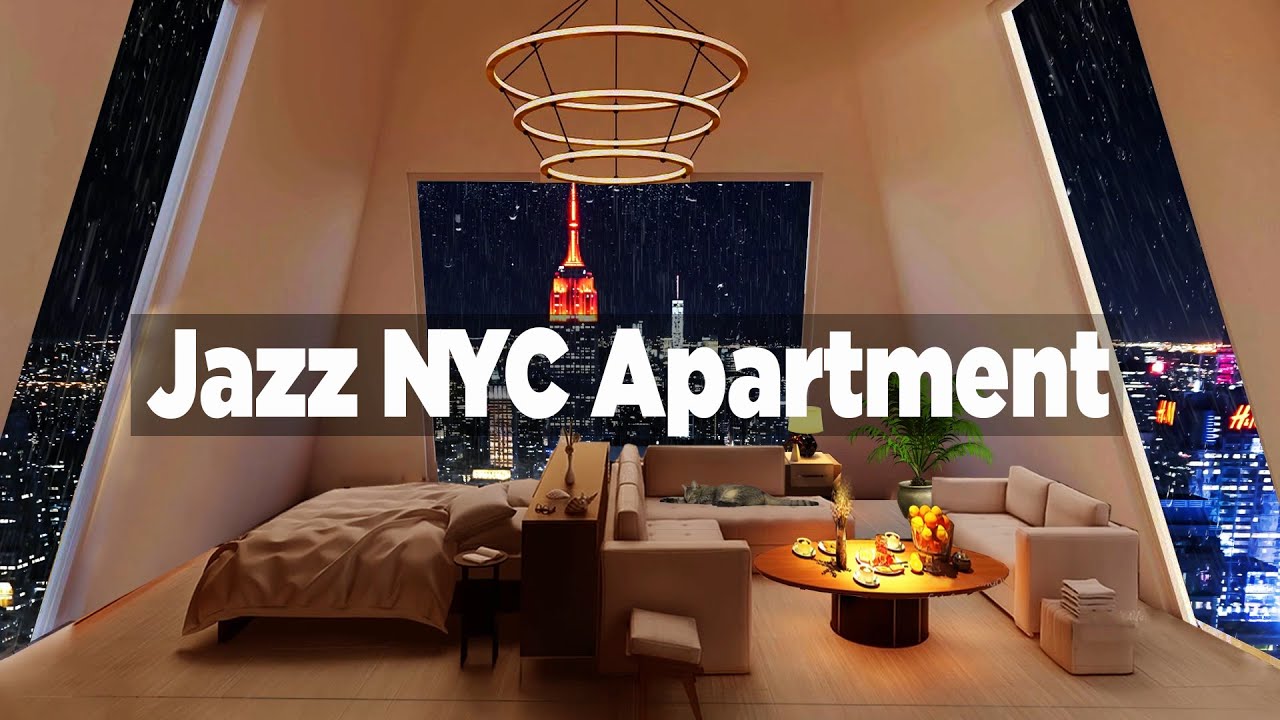 Cozy Apartment in New York with Smooth Piano Jazz Music Jazz Music