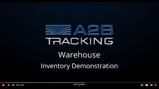 A2B Tracking RFID Software - Warehouse Inventory Demo