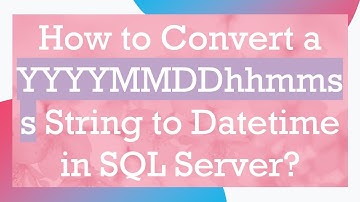 How to Convert a YYYYMMDDhhmmss String to Datetime in SQL Server?