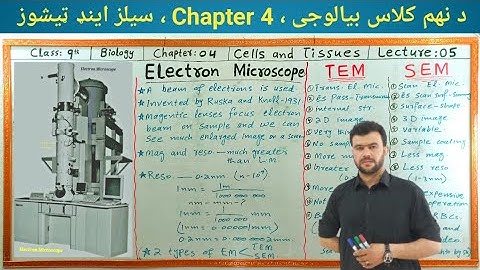 Electron Microscope Class 9 | Types of Electron Microscope TEM and SEM | Chapter 4 Cells and Tissues