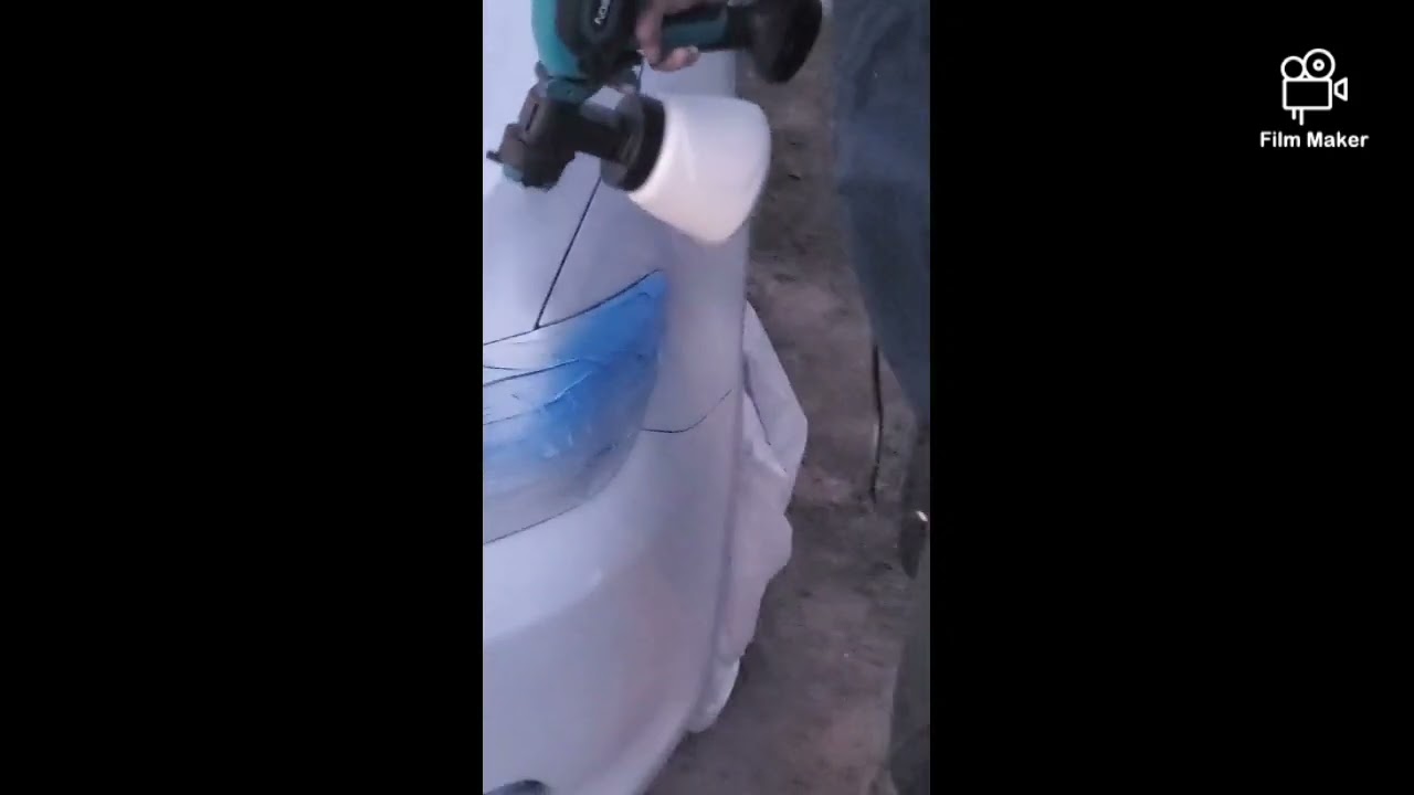 Car paint job with electric spray gun YouTube