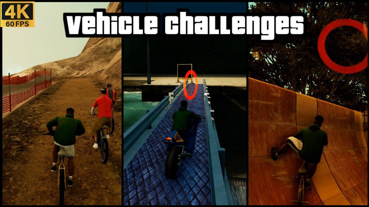GTA San Andreas : The Definitive Edition : Vehicle Challenges [4K]