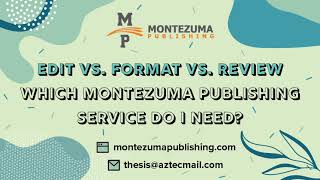 Edit vs Format vs Review: Which Montezuma Publishing Service Do I Need