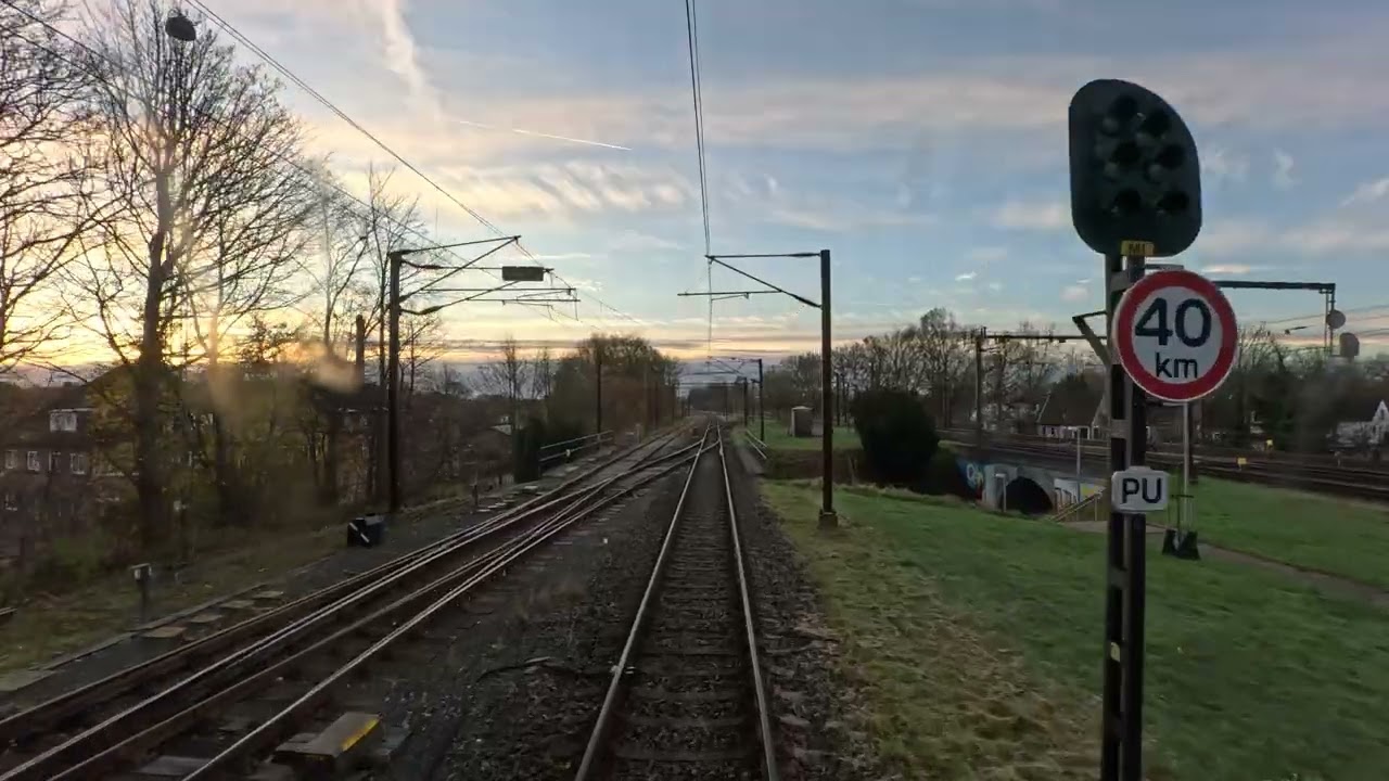 Führungstandfahrt auf dem SJ Euronight von Padborg nach Hamburg Hbf bei Tageslicht