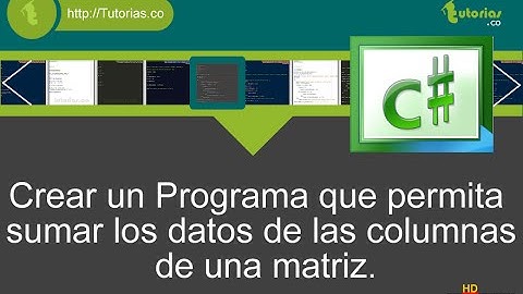 arrays – visualStudio c# (suma de columnas matriz)