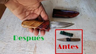 Como Fabricar Mango O Cacha Para Cuchillo Ingles.