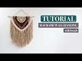 DIY Tutorial Macrame Wall Hanging with beads | multicolor |