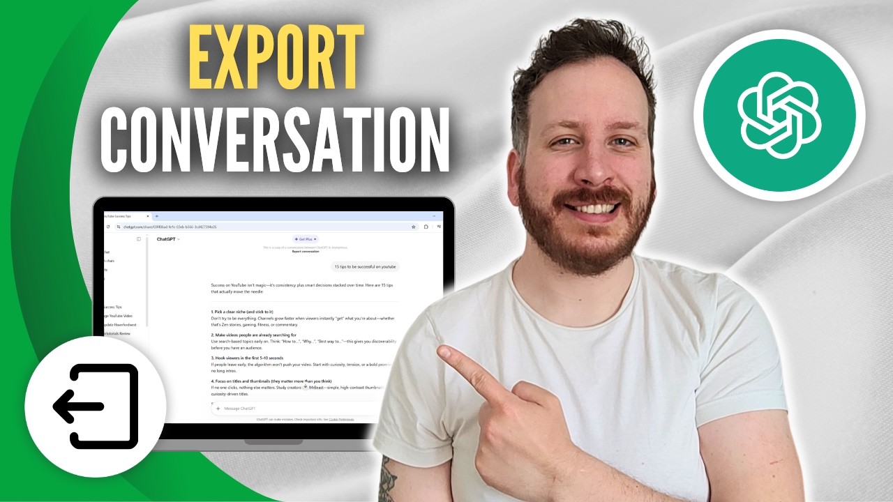How To Export ChatGPT Conversation - YouTube