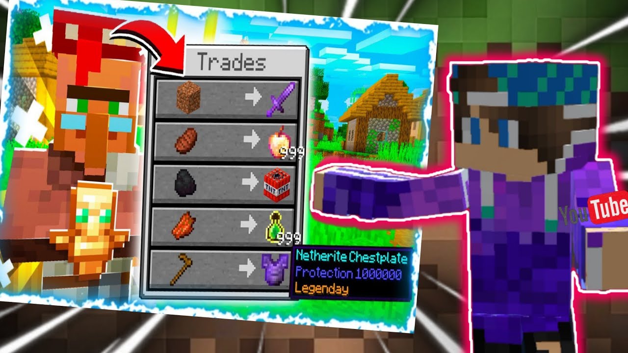 Rasidul Gamer Minecraft but Villagers Treding Op Op Items 🤑💫