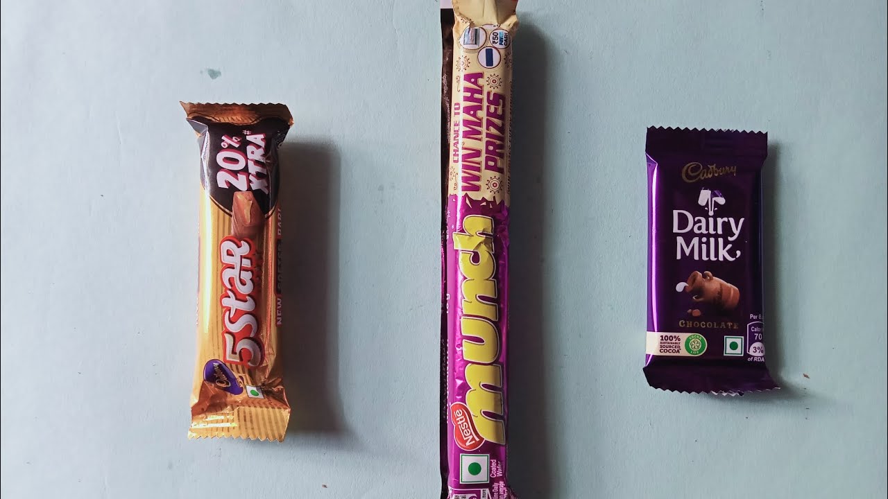 5star Vs munch Vs Dairy Milk