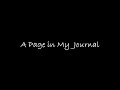 A Page in My Journal │Spoken Word Poetry