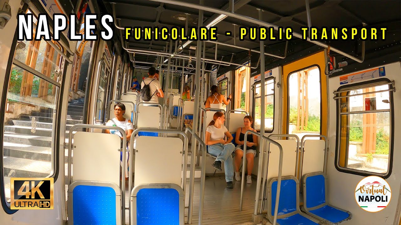 Naples Funicolare Public Transport (Montesanto) 4K UHD #walkingtour #napoli2023 #transport