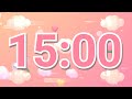 15 Minute Calm Timer | Soft Ambient Music | Relaxed Focus Countdown