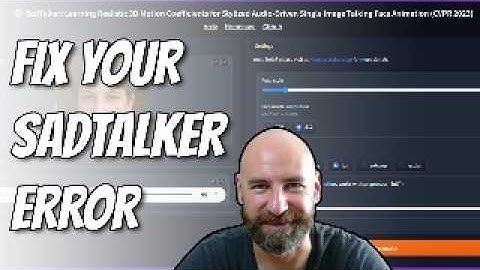 SadTalker Error Fixed! Step-by-Step Solution #SadTalker #AITroubleshooting