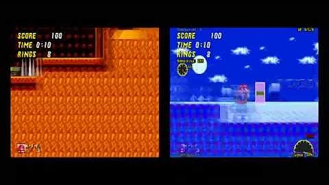 Sonic 2 and Knuckles Dust hill 1 fast zips