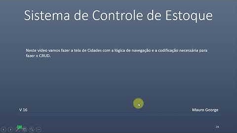 Controle de Estoque para iniciantes #16 C# Sql Server - View de Cidade - Parte 1 | Mauro George