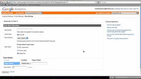 Setting Up and Using Google Analytics Goals