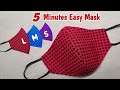 All Sizes - Very Easy New Style Pattern Mask | It Only takes 5 Minute to Sew a Best Perfect Fit Mask