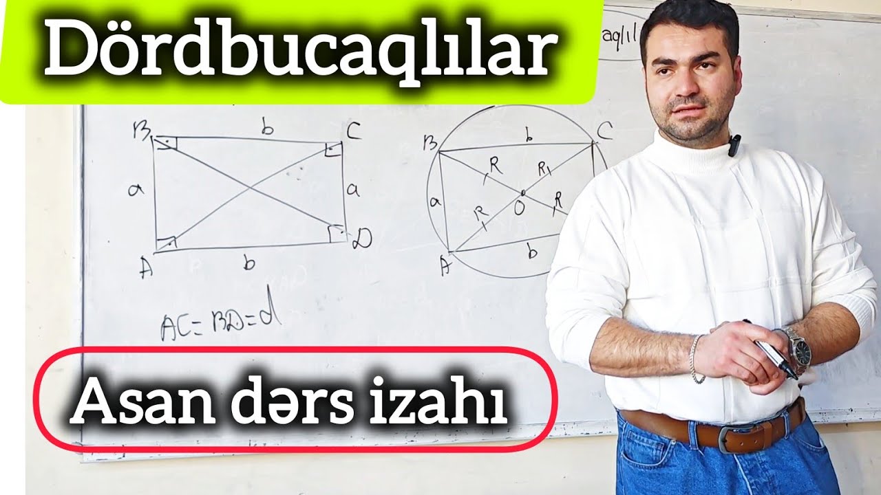 🔥 Dördbucaqlılar və növləri . Paraleloqram, düzbucaqlı, kvadrat,romb . Dərsi videodan öyrən ) #dim