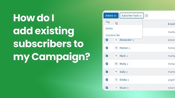 How to add existing subscribers to my automated email campaign