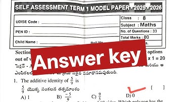 Class 8 maths real paper sa1 paper 2025 | AP Class 8 maths full key | Class 8 Sa1 maths key 