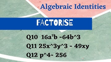Factorise using suitable algebraic identity
