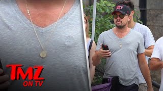 Leonardo DiCaprio: Is That A Heart Monitor Under His Shirt? | TMZ TV screenshot 1