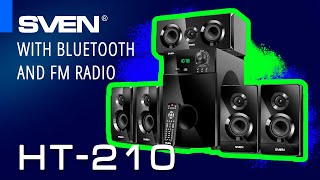 Multifunctional acoustic system SVEN HT-210 with Bluetooth.