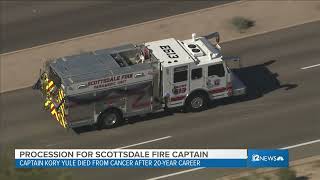 Procession underway for Scottsdale Fire Captain