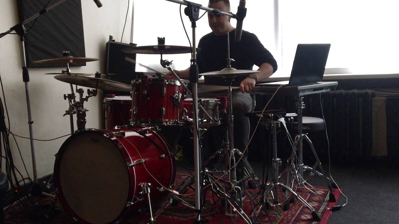 Hybrid drum kit with silent stroke heads and triggers YouTube