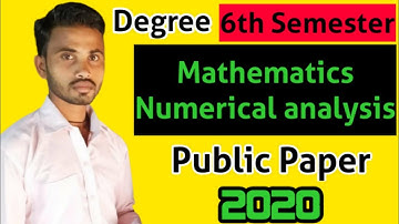 Au Degree 3rd year 6th sem 2020 year Mathematics Numerical Analysis  Paper||Prasad exam review