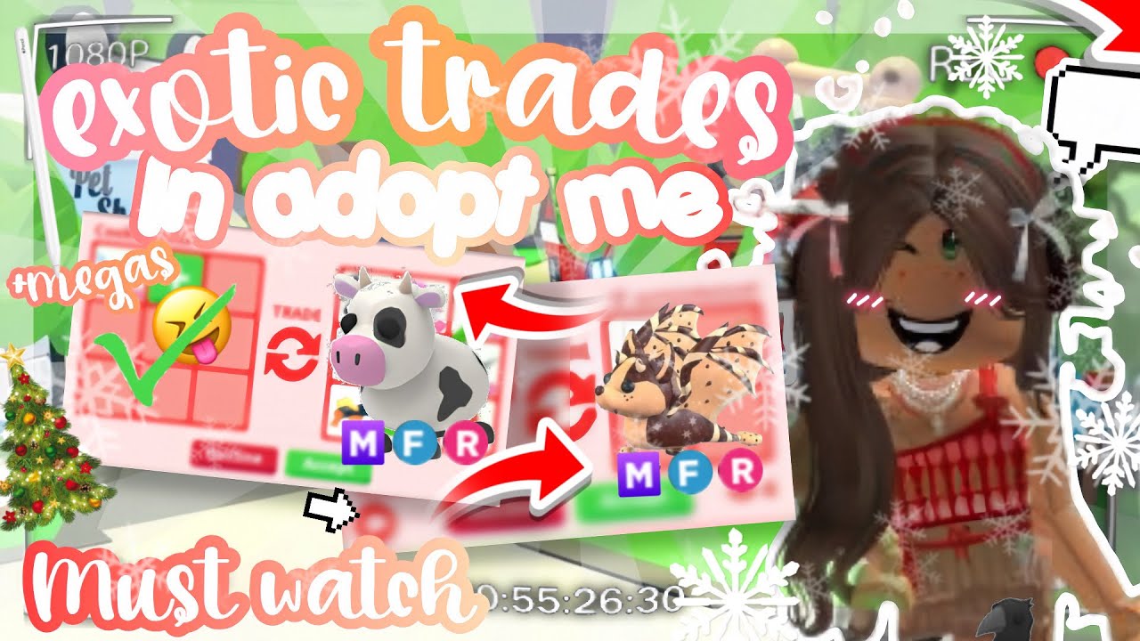 💖Trading my EXOTICS for CHRISTMAS PETS in ADOPT ME!💖Trading my megas! Transforming my Inventory