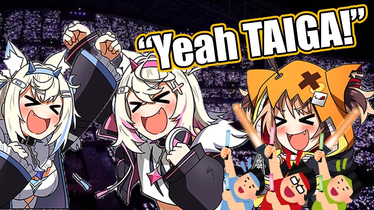 Gigi Cheering For FUWAMOCO Wotagei! w/Justice💄🍵🐱👧(Breaking Dimensions)【FUWAMOCO clips/Hololive】