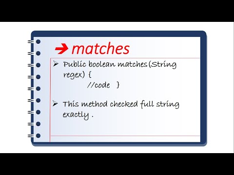 #24 matches method in string class in java[HINDI]