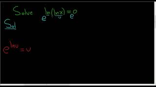 Solving the Logarithmic Equation ln(ln(x)) = 0