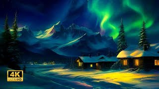 Winter Dreamscape: 4K Art Journey with Subtle Motion and Calming Music