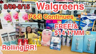 Walgreens Haul || 8/09-8/15 || P&G Deals Extended || It worked!|| All FREE and $14.17 MM💵💰