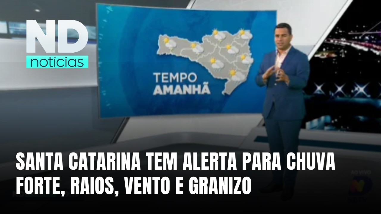 Previsão do tempo em SC indica chuva intensa e risco de temporais na sexta