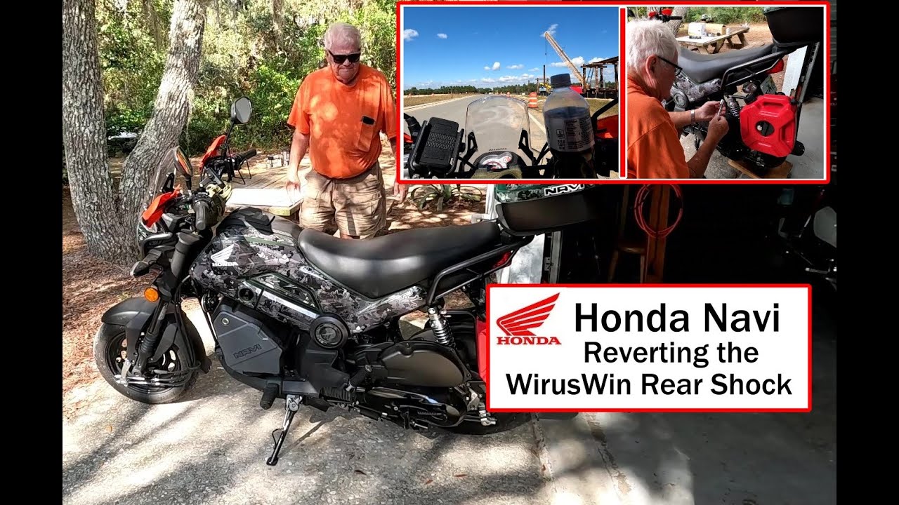 2022 Honda Navi - Reverting the  WirusWin Rear Shock on the Honda Navi