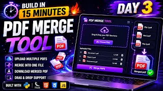 30 Days 30 Projects | Day 3 | Pdf Merge Tool project using AI Prompting in 15 mins