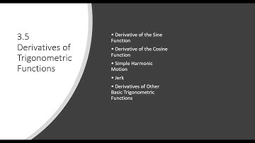 Calculus 1 - Derivatives of Trigonometric Functions