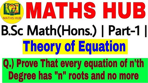 Prove that every equation of nth degree has n roots & no more|Theory of equation|Fundamental Theorem