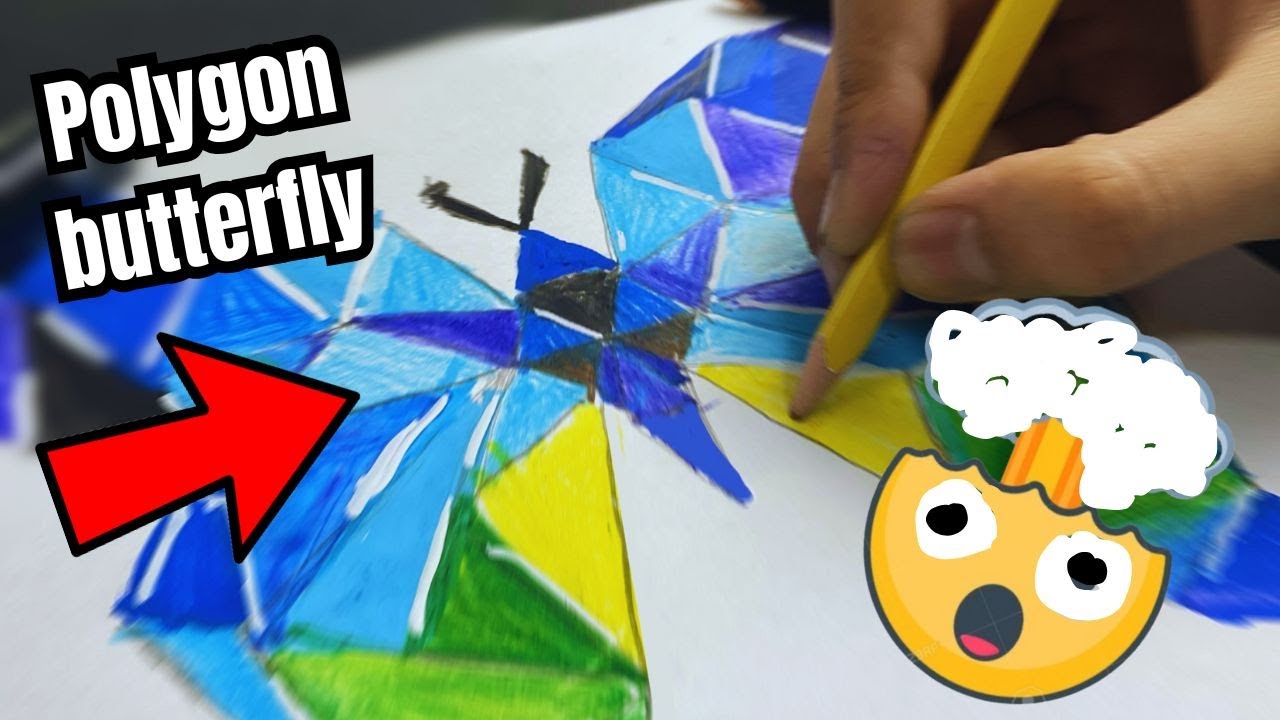 How the LEGENDS draw the POLYGON Effect on a BUTTERFLY - YouTube