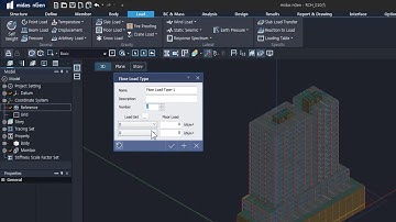 [midas nGen Tutorial] High Rise Reinforced Concrete Building_Load & B.C 01. Load Set