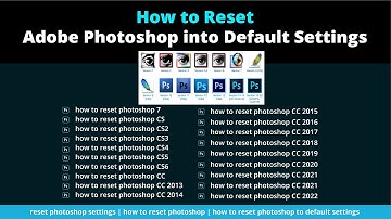 How to Reset Adobe Photoshop into Default Settings
