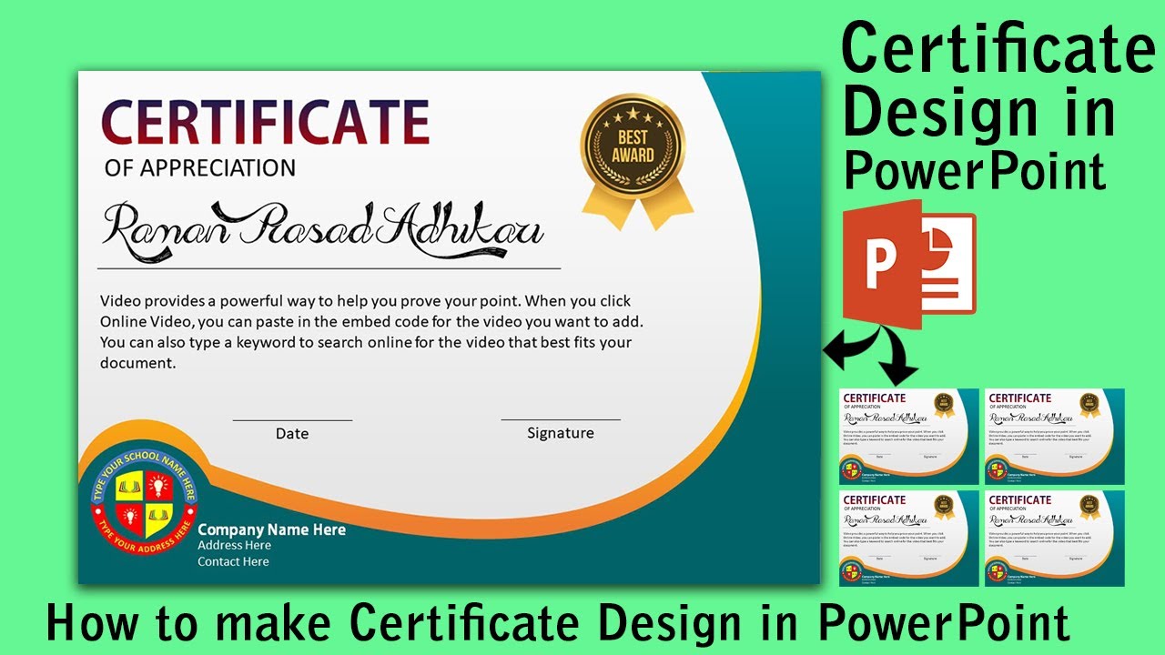 presentation design certification