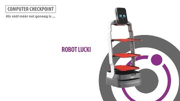 Robot Lucki  brengt cocktails | Robot Center Computer Checkpoint