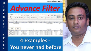 Microsoft Excel Advance Filter in English | Automation Analytics | Learn Excel and Analytics