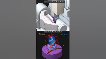 ENCY CAM Mill 4 Axis Rough Toolpath Simultion #encycam #sprutcam #cadcamcnc #mill4axis #cncmachine