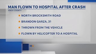 Man flown to hospital after car crash